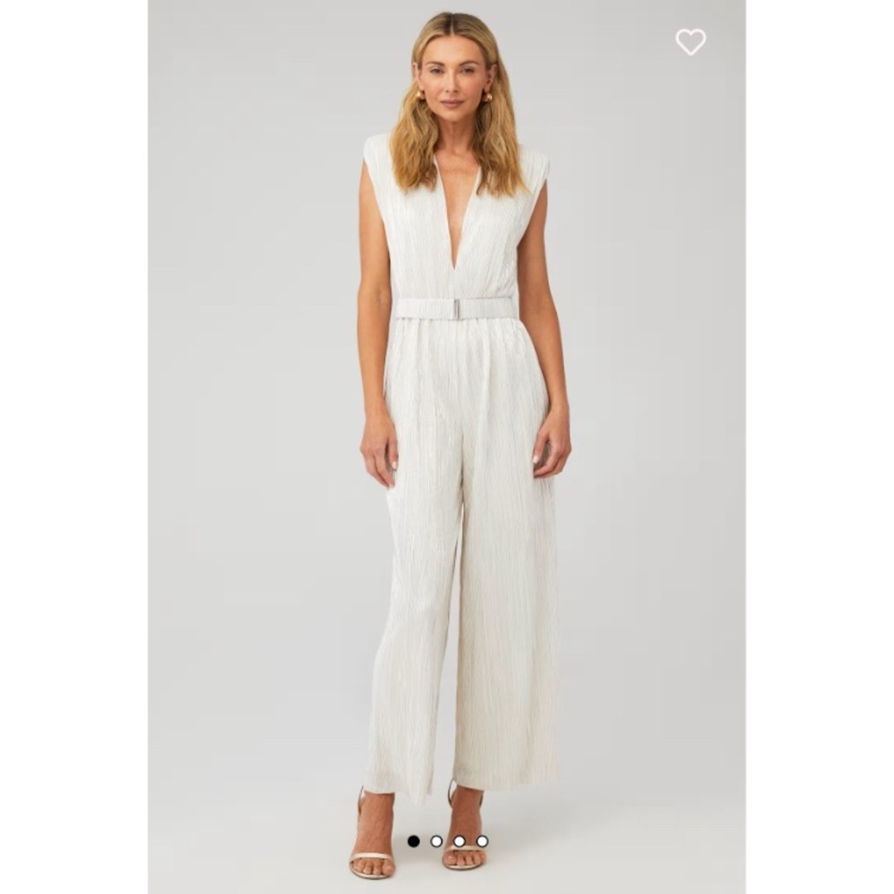 Sabina Musayev Peleg Jumpsuit - Off-White Sleeveless Plunge - S